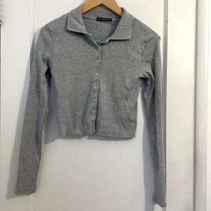 Brandy Melville collared button top